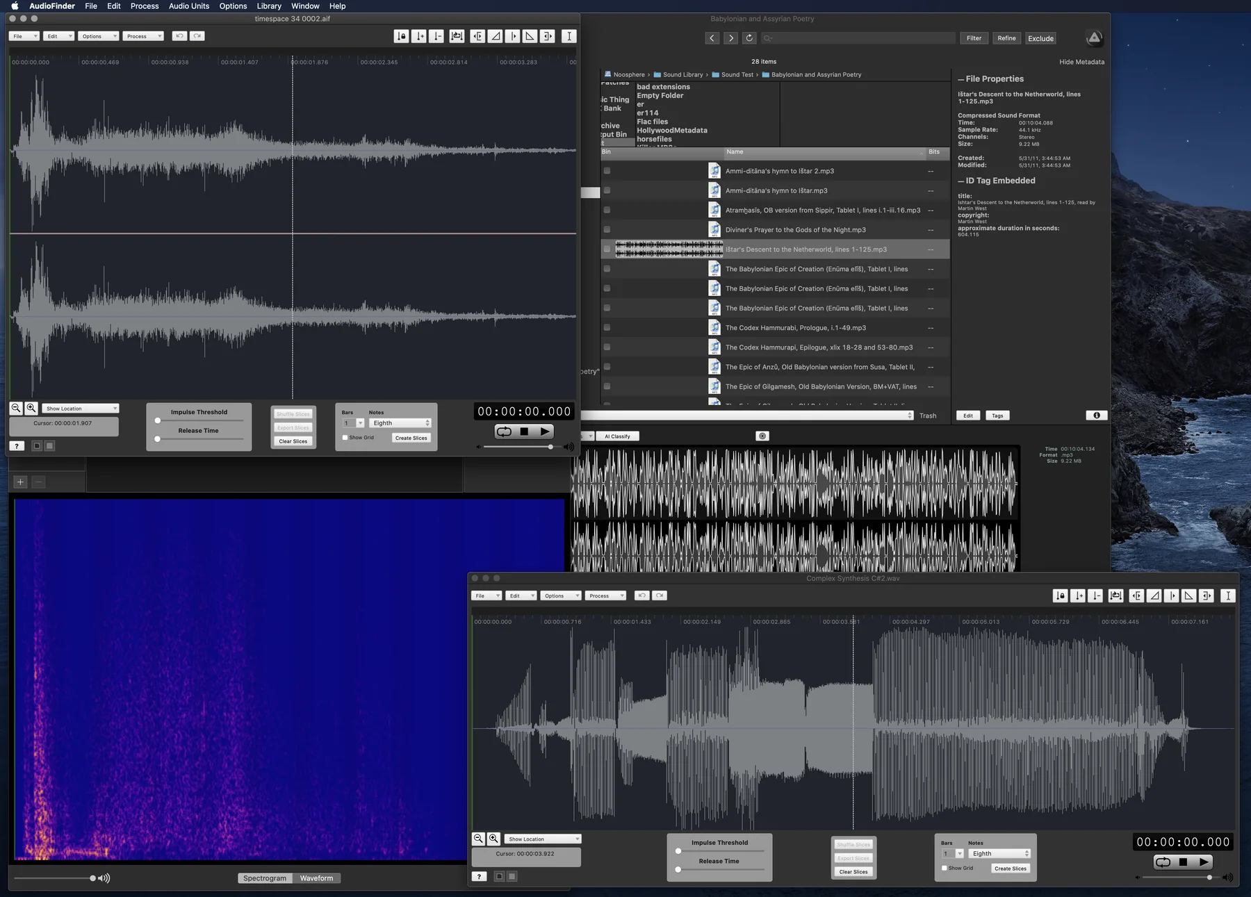 AudioFinder analysis view